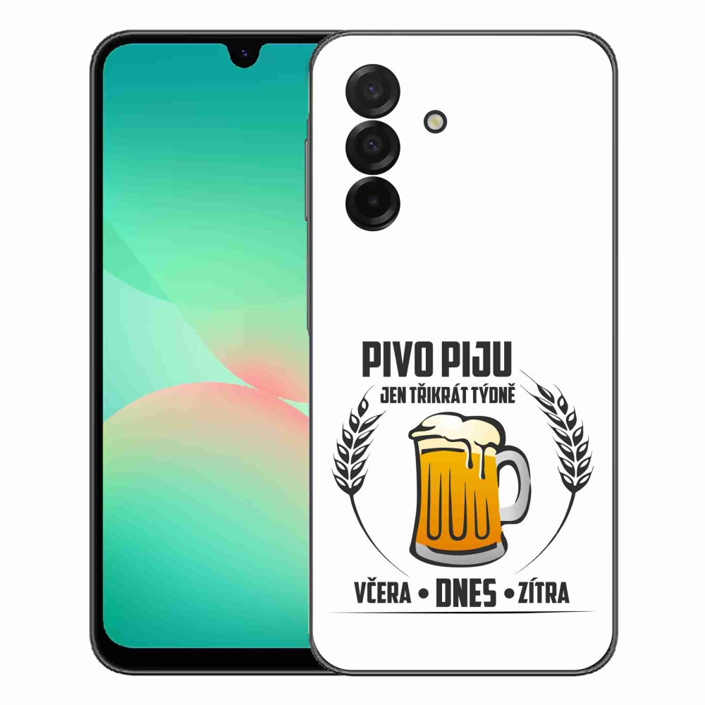 Gélový kryt mmCase na Samsung Galaxy A27 5G - pivný motív biele pozadie