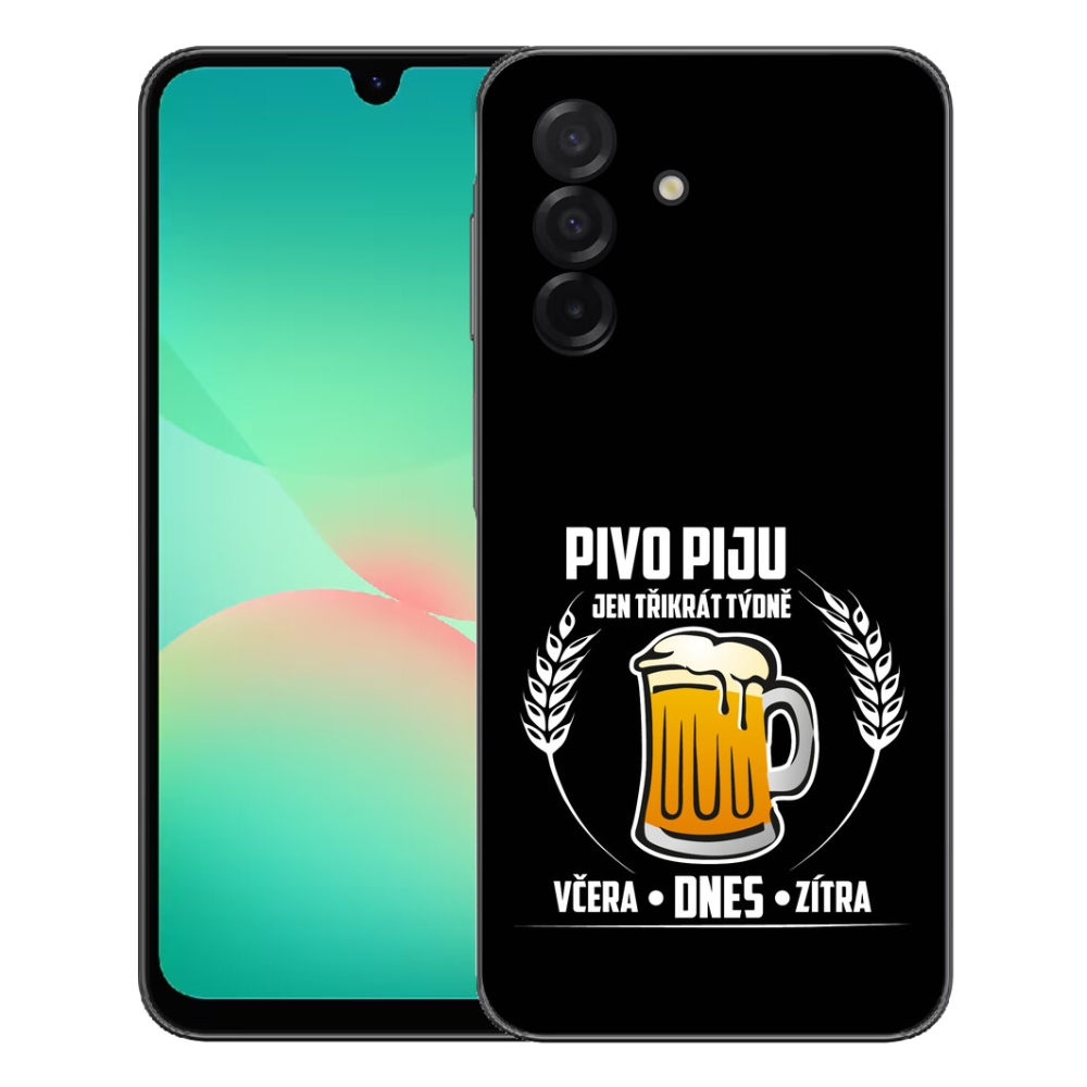 Gélový kryt mmCase na Samsung Galaxy A27 5G - pivný motív čierne pozadie