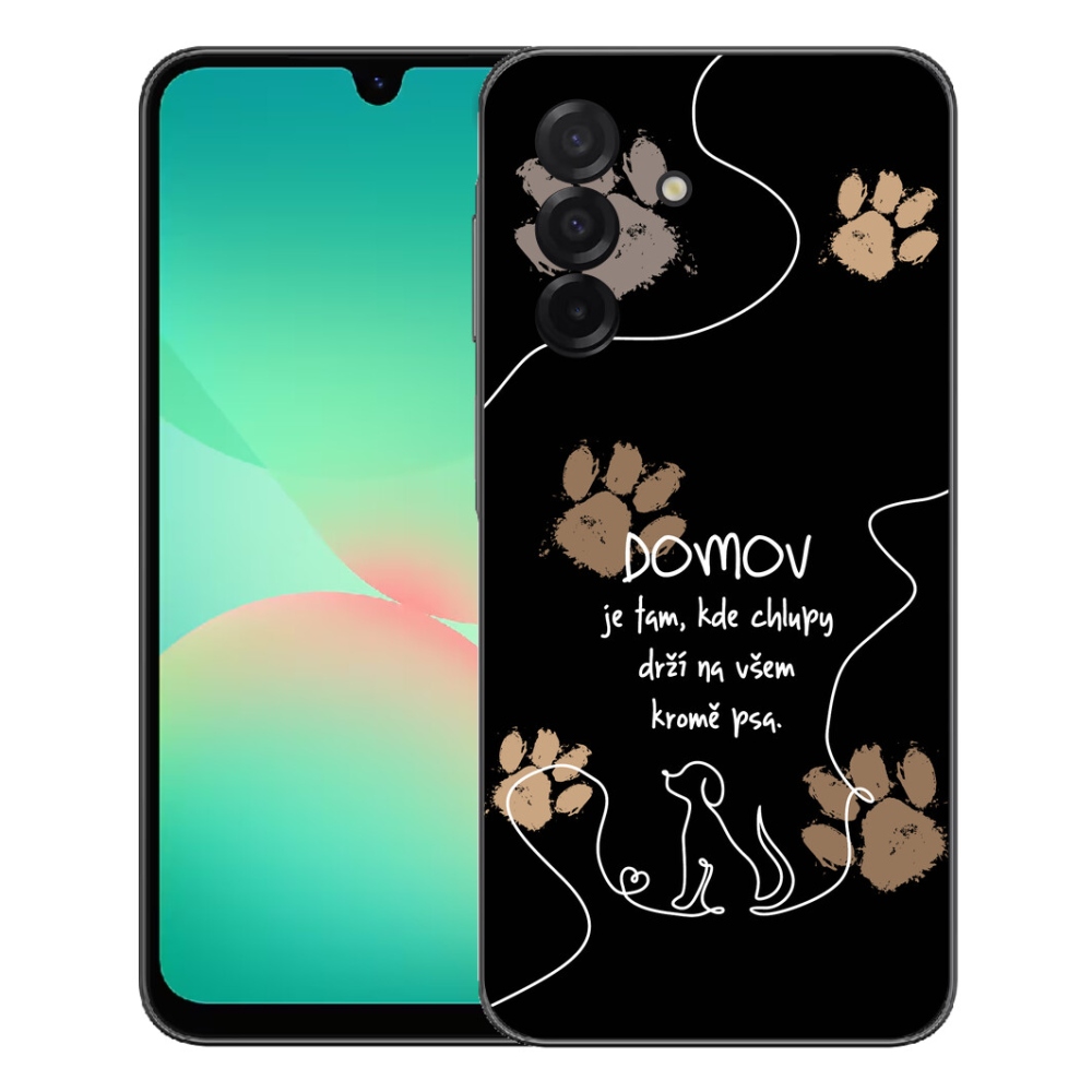 Gélový kryt mmCase na Samsung Galaxy A27 5G - psí motív čierne pozadie