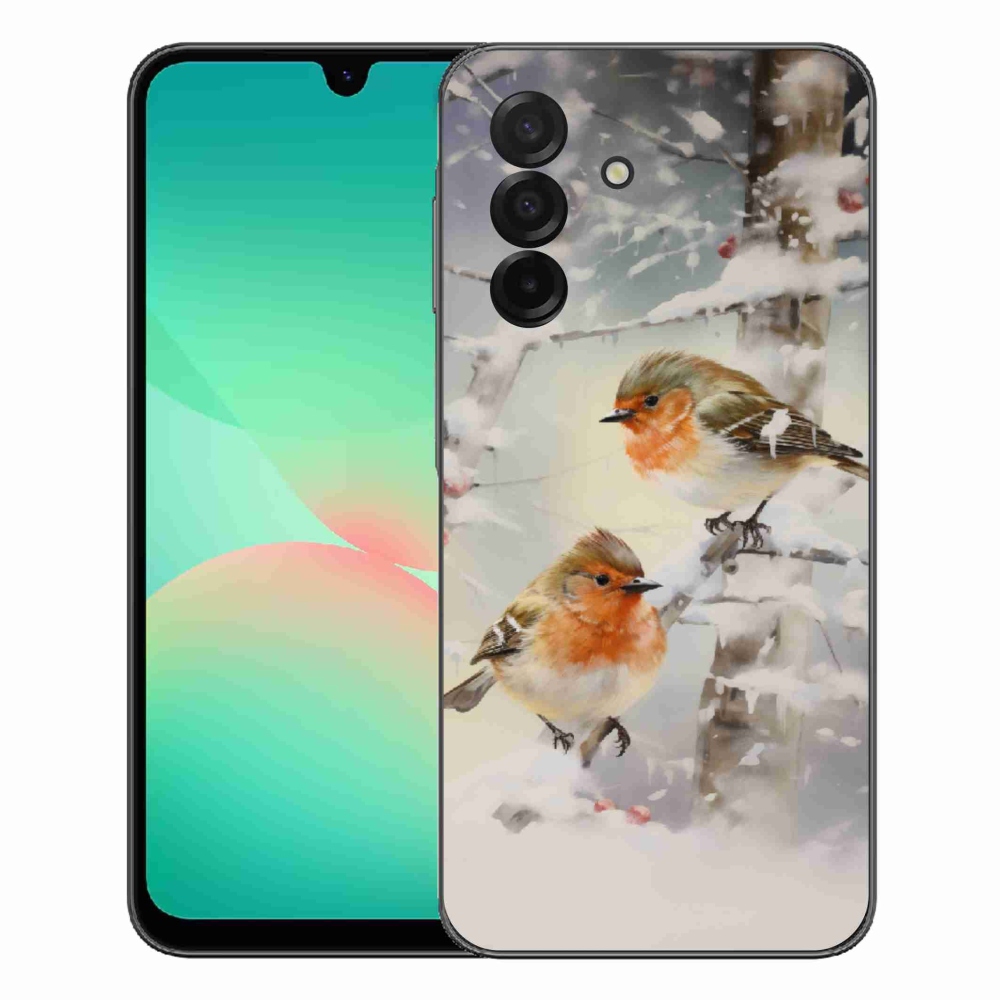 Gélový kryt mmCase na Samsung Galaxy A27 5G - vtáčiky v zime
