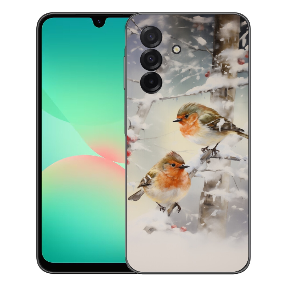 Gélový kryt mmCase na Samsung Galaxy A27 5G - vtáčiky v zime