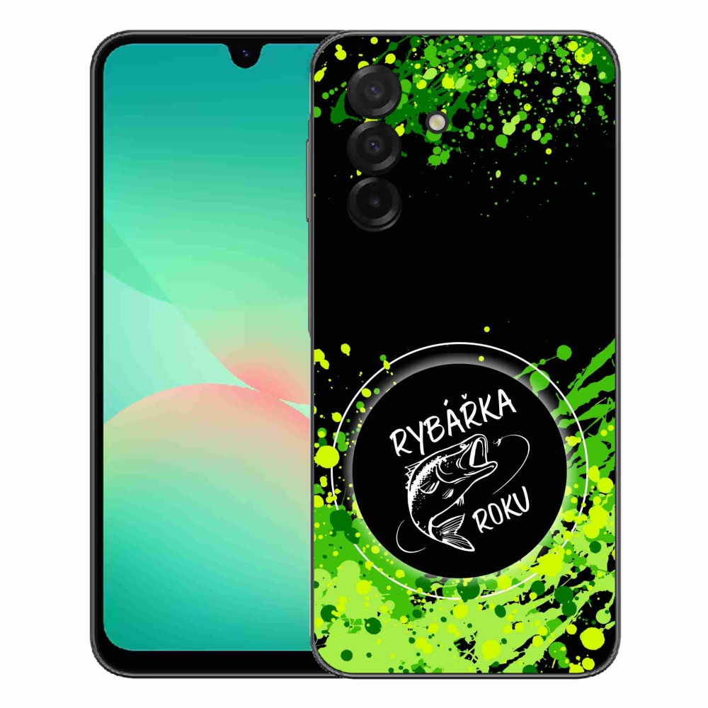 Gélový kryt mmCase na Samsung Galaxy A27 5G - rybárka roku čierne pozadie