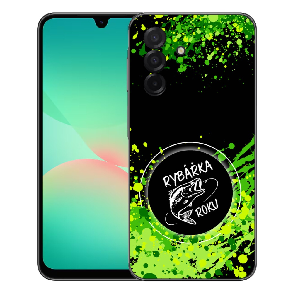 Gélový kryt mmCase na Samsung Galaxy A27 5G - rybárka roku čierne pozadie
