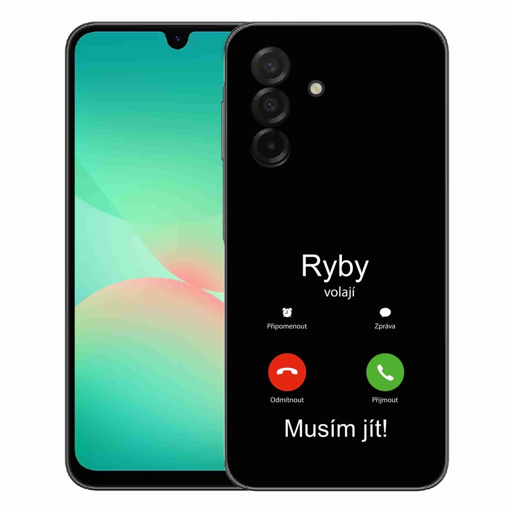 Gélový kryt mmCase na Samsung Galaxy A27 5G - ryby volajú čierne pozadie