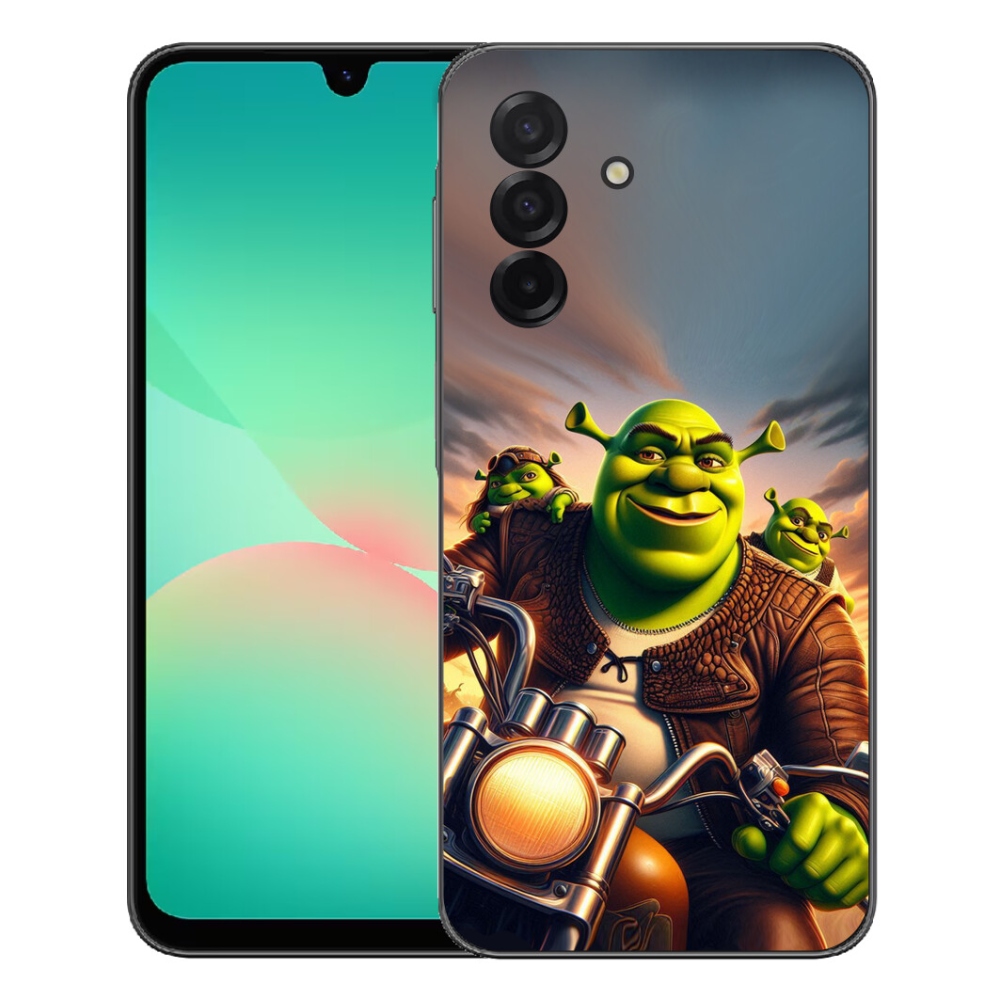 Gélový kryt mmCase na Samsung Galaxy A27 5G - shrek na motorke