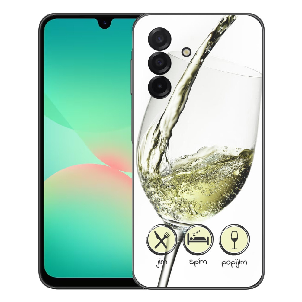 Gélový kryt mmCase na Samsung Galaxy A27 5G - pohár vína biele