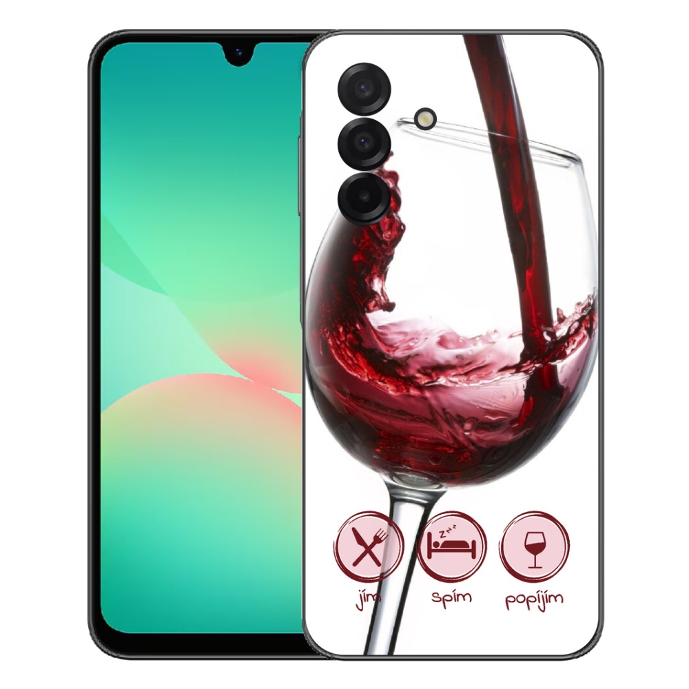Gélový kryt mmCase na Samsung Galaxy A27 5G - pohár vína červené