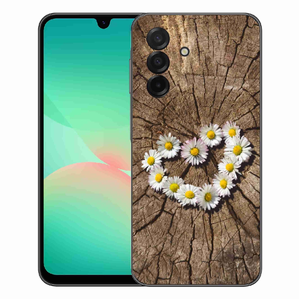 Gélový kryt mmCase na Samsung Galaxy A27 5G - srdce z margaréty
