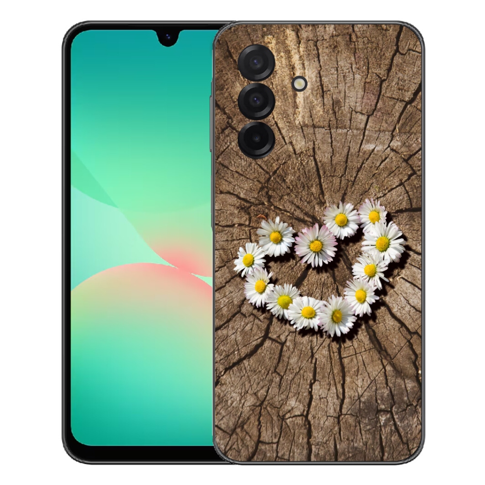 Gélový kryt mmCase na Samsung Galaxy A27 5G - srdce z margaréty