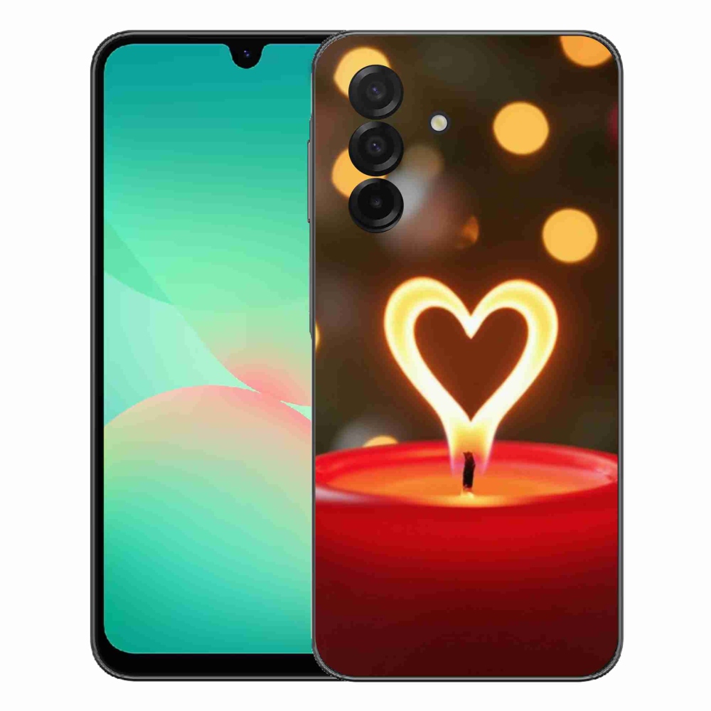 Gélový kryt mmCase na Samsung Galaxy A27 5G - srdce z plameňa