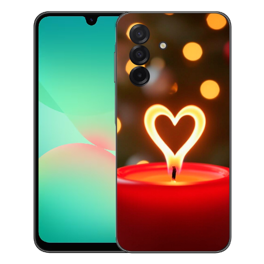 Gélový kryt mmCase na Samsung Galaxy A27 5G - srdce z plameňa