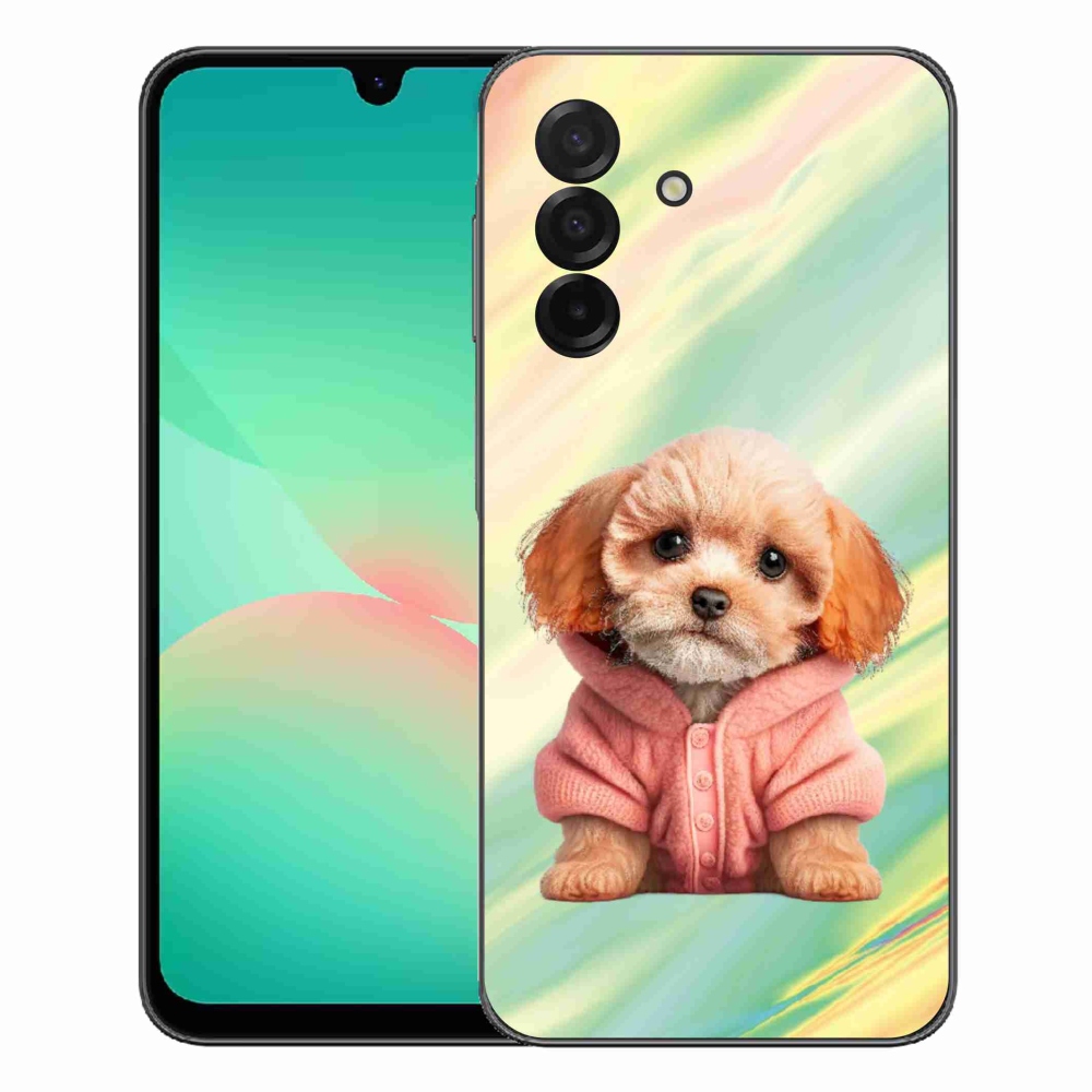 Gélový kryt mmCase na Samsung Galaxy A27 5G - šteňa vo svetri