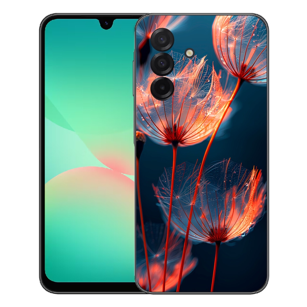 Gélový kryt mmCase na Samsung Galaxy A27 5G - svetielkujúce páperie