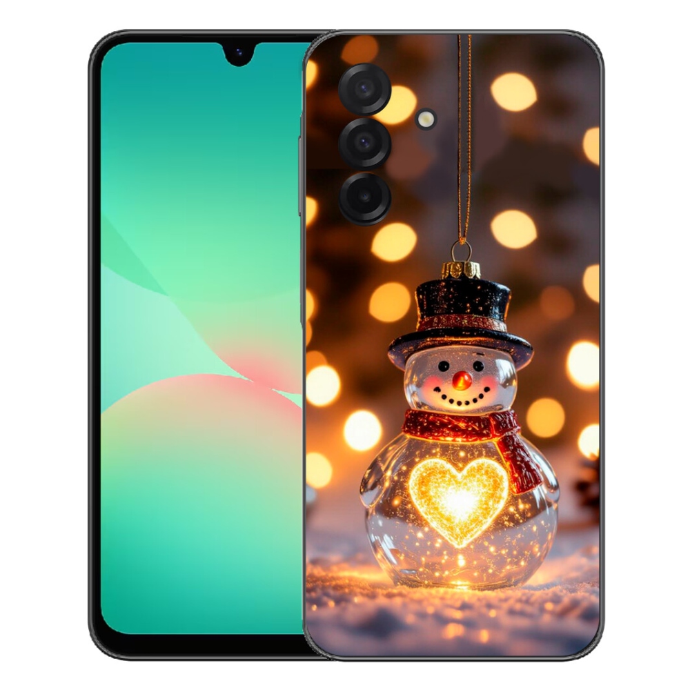 Gélový kryt mmCase na Samsung Galaxy A27 5G - svietiaci vianočný snehuliak