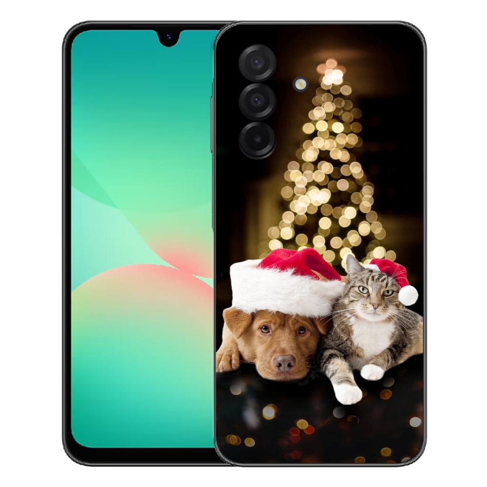 Gélový kryt mmCase na Samsung Galaxy A27 5G - vianočný pes a mačka