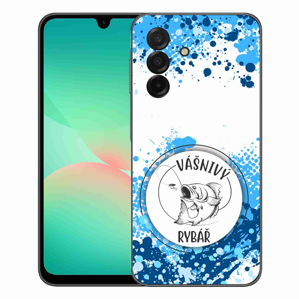 Gélový kryt mmCase na Samsung Galaxy A27 5G - vášnivý rybár biele pozadie