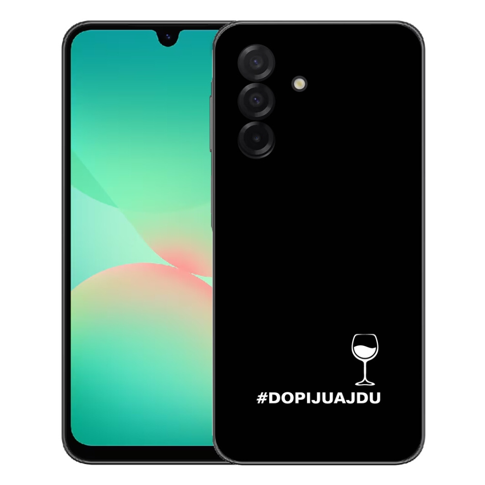 Gélový kryt mmCase na Samsung Galaxy A27 5G - vínny motív čierne pozadie