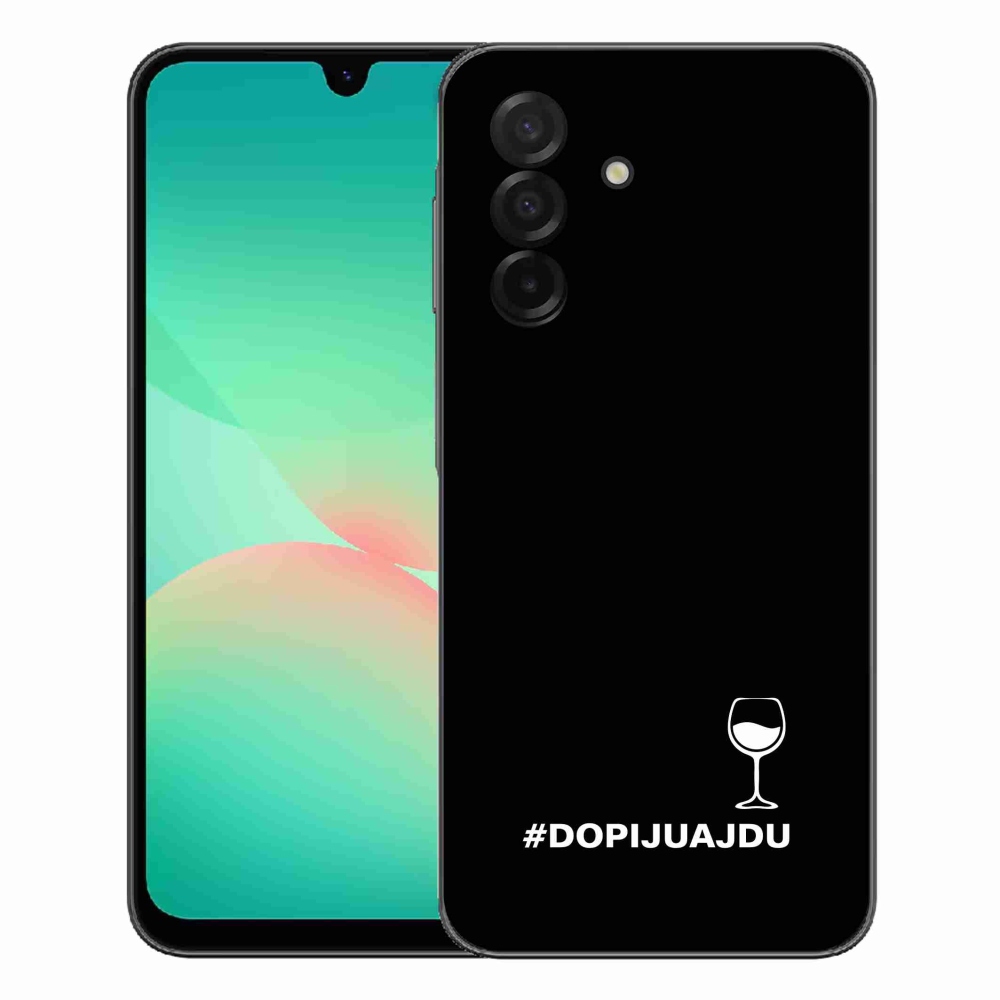 Gélový kryt mmCase na Samsung Galaxy A27 5G - vínny motív čierne pozadie