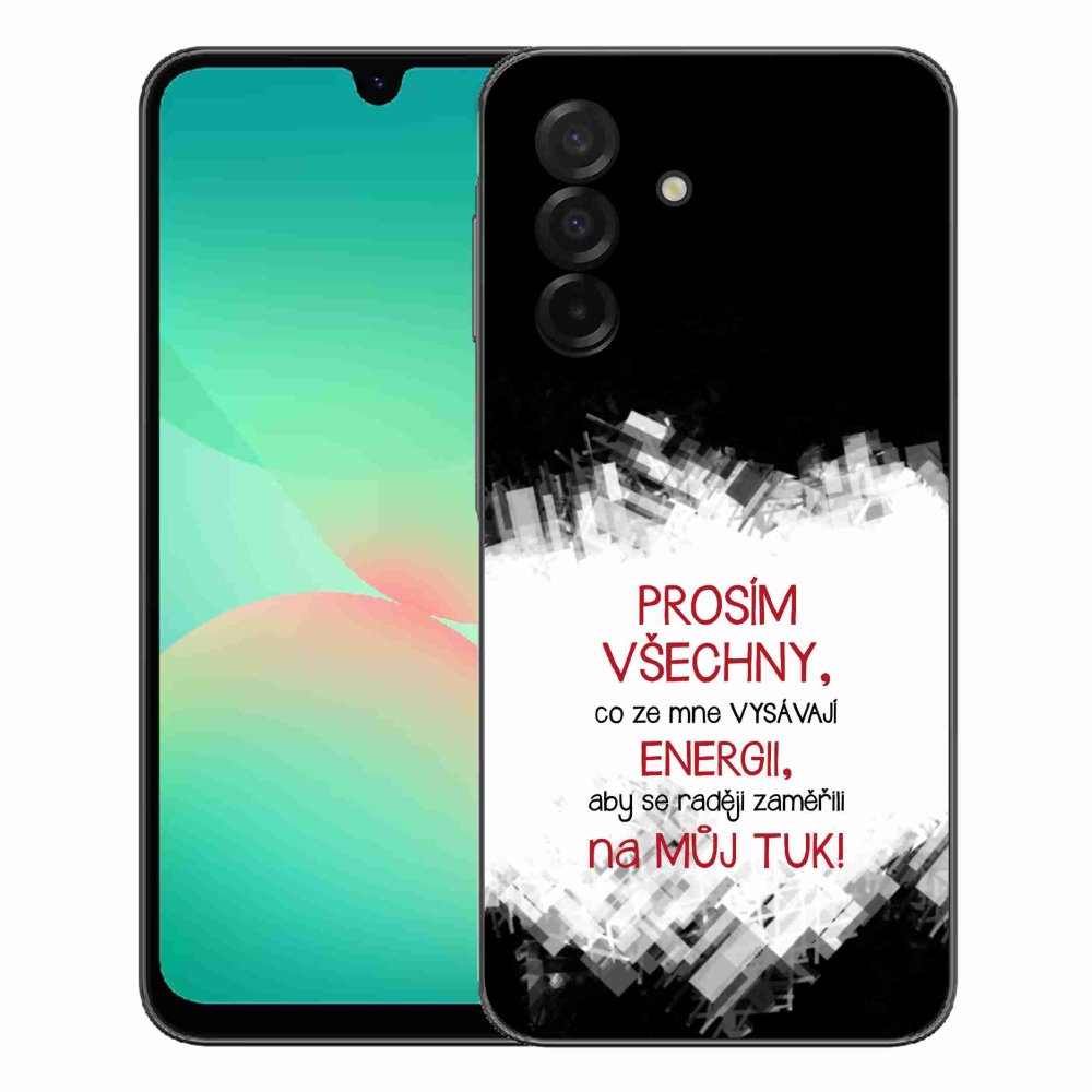 Gélový kryt mmCase na Samsung Galaxy A27 5G - vtipný text 1 červený