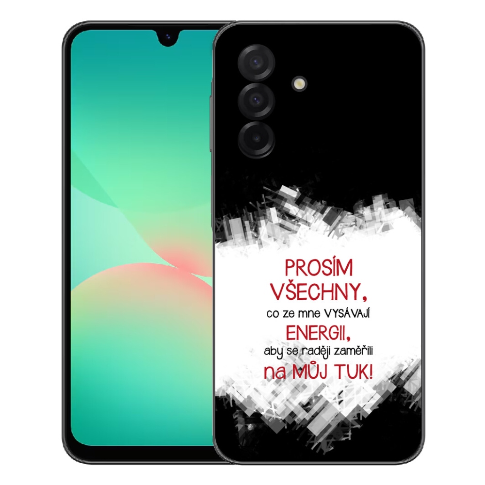Gélový kryt mmCase na Samsung Galaxy A27 5G - vtipný text 1 červený