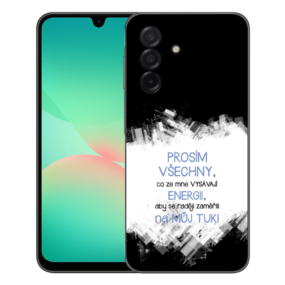 Gélový kryt mmCase na Samsung Galaxy A27 5G - vtipný text 1 modrý