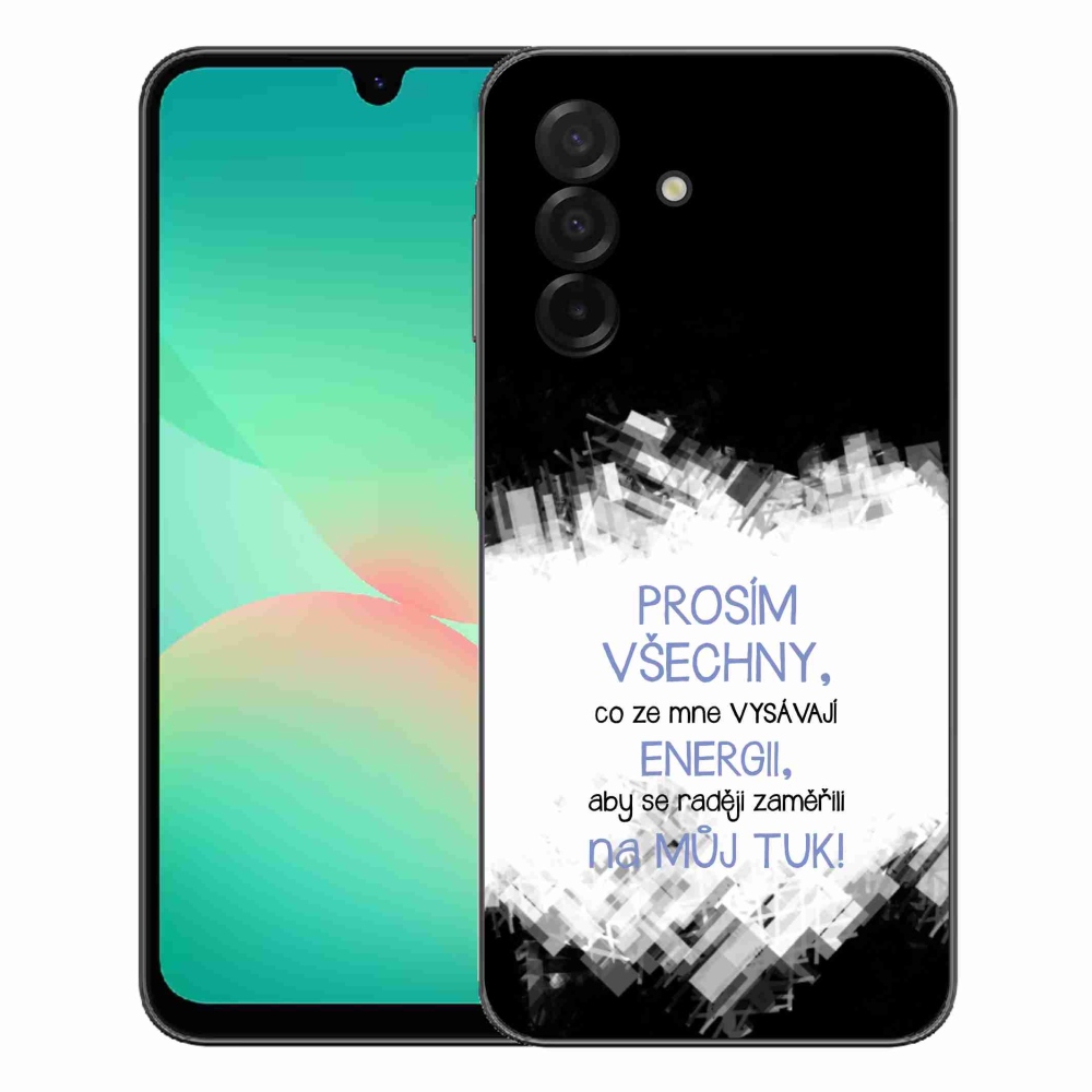 Gélový kryt mmCase na Samsung Galaxy A27 5G - vtipný text 1 modrý