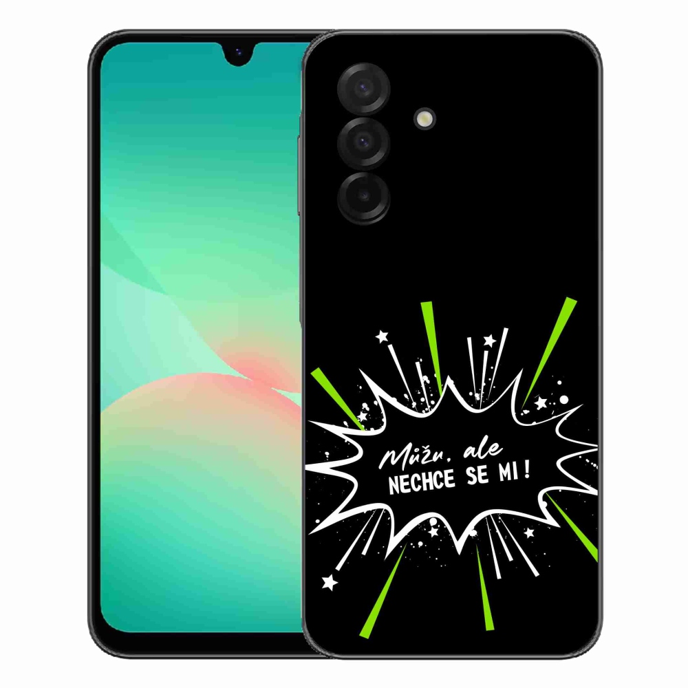 Gélový kryt mmCase na Samsung Galaxy A27 5G - vtipný text 11 čierne pozadie