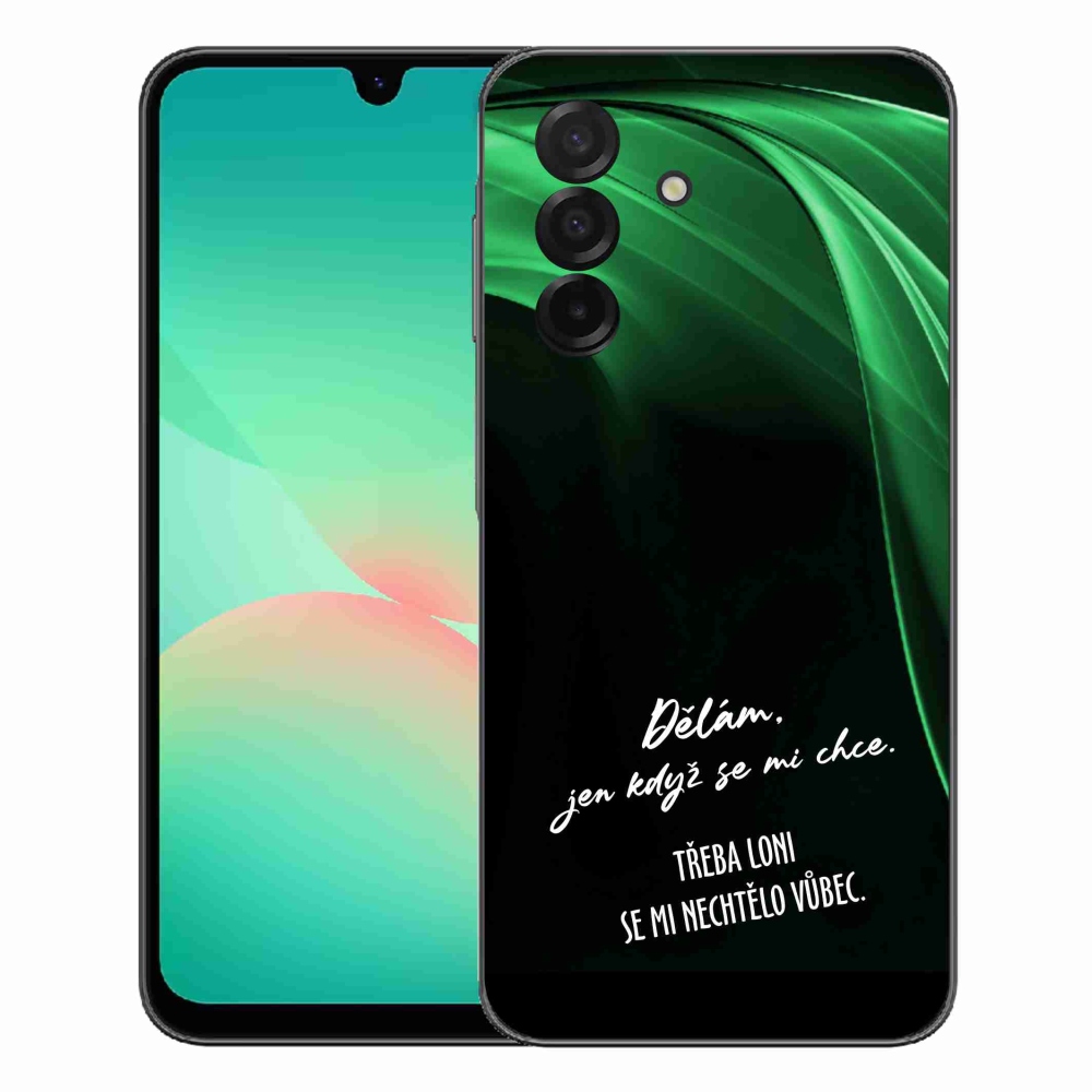 Gélový kryt mmCase na Samsung Galaxy A27 5G - vtipný text 12 čierne pozadie