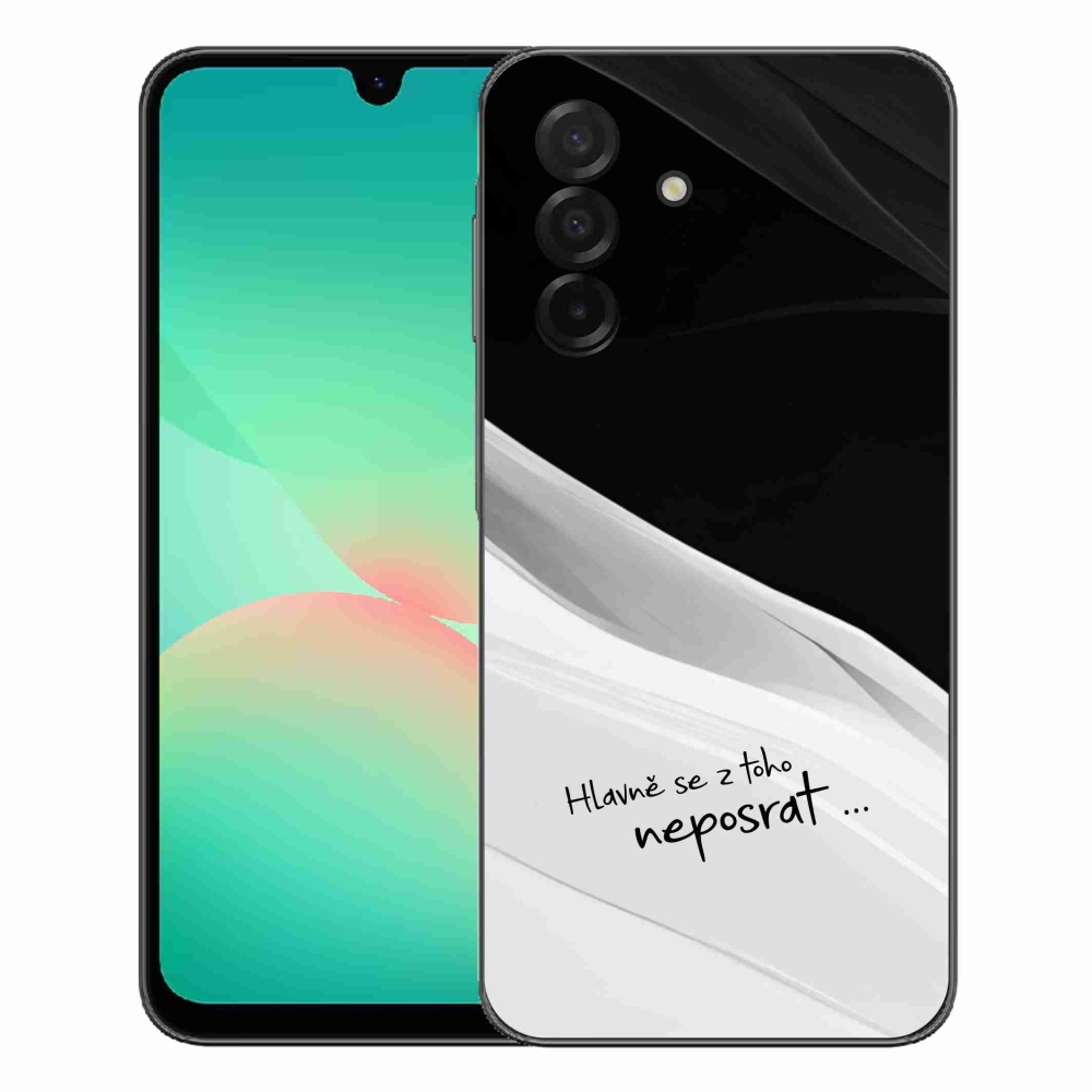 Gélový kryt mmCase na Samsung Galaxy A27 5G - vtipný text 13 bieločierne pozadie