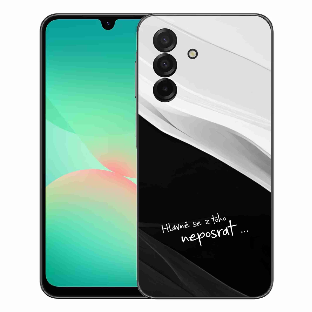 Gélový kryt mmCase na Samsung Galaxy A27 5G - vtipný text 13 čiernobiele pozadie