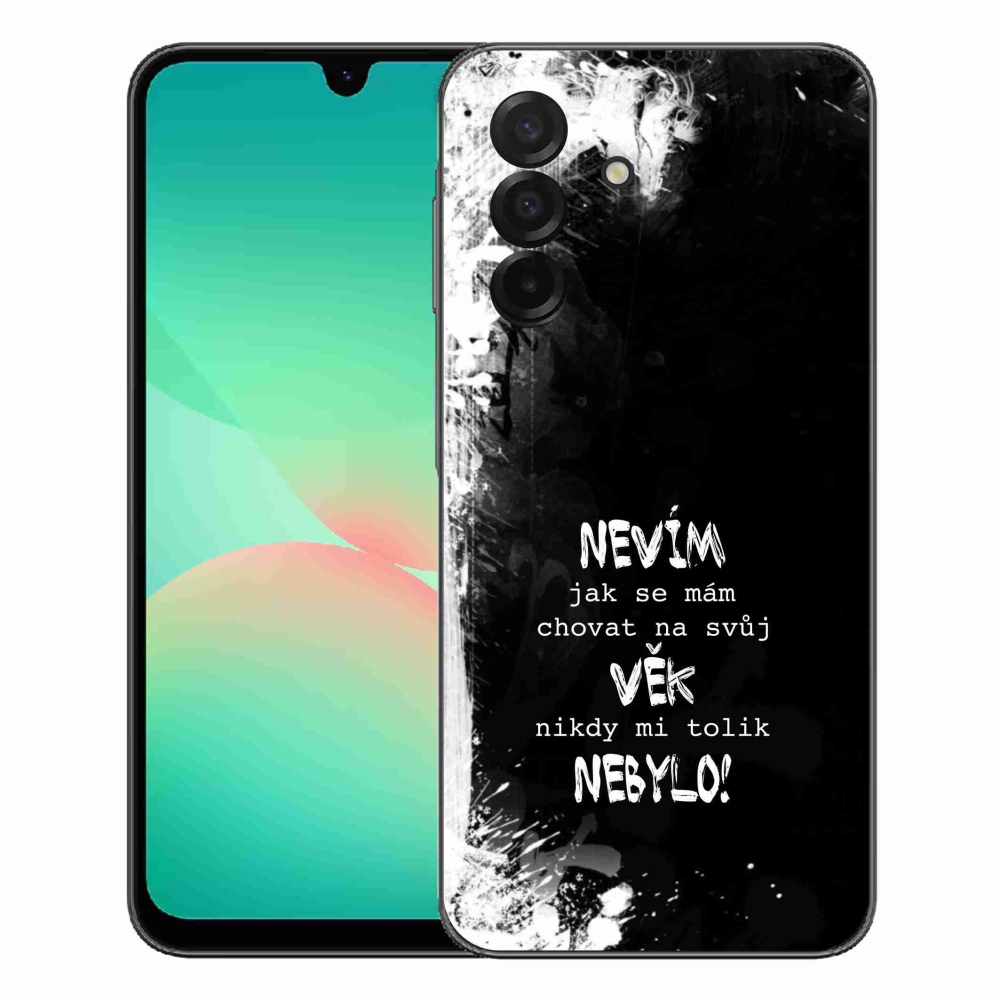 Gélový kryt mmCase na Samsung Galaxy A27 5G - vtipný text 14 čierne pozadie