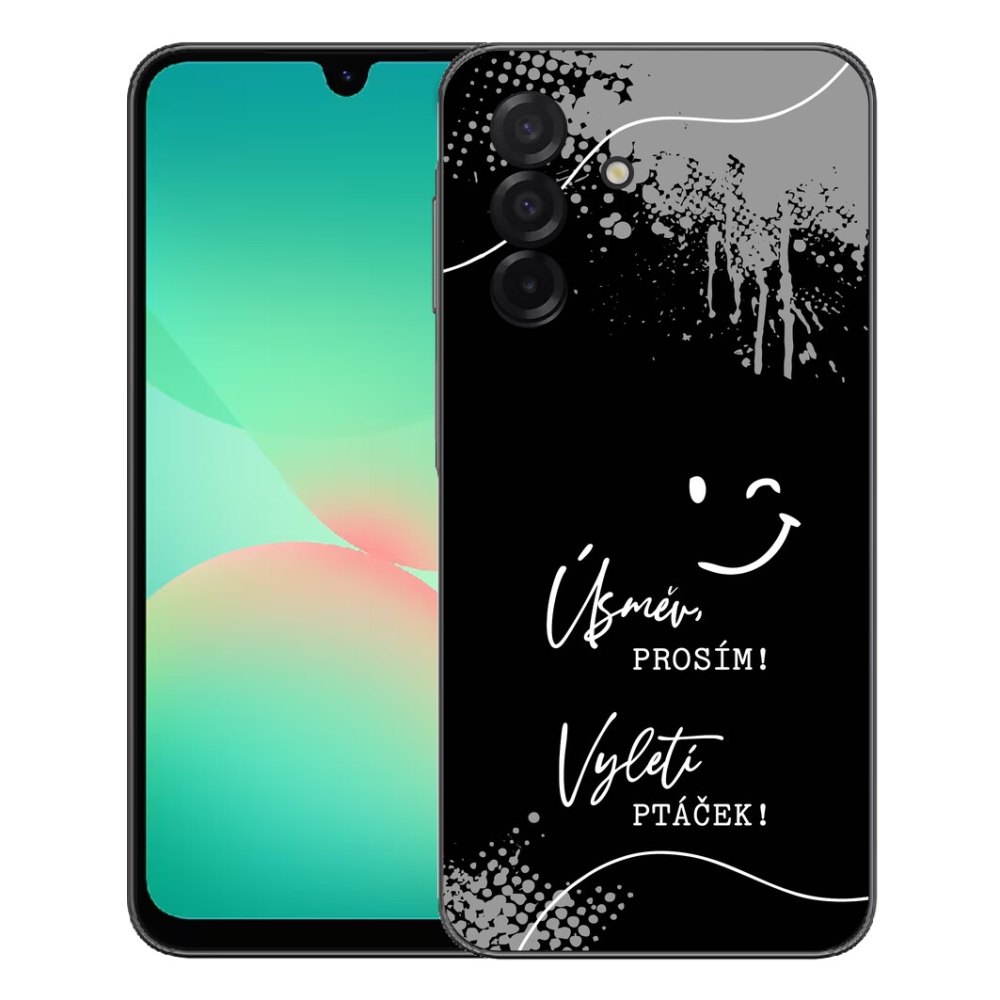 Gélový kryt mmCase na Samsung Galaxy A27 5G - vtipný text 4 čierne pozadie