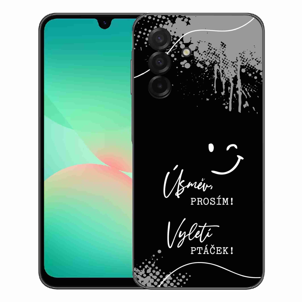 Gélový kryt mmCase na Samsung Galaxy A27 5G - vtipný text 4 čierne pozadie