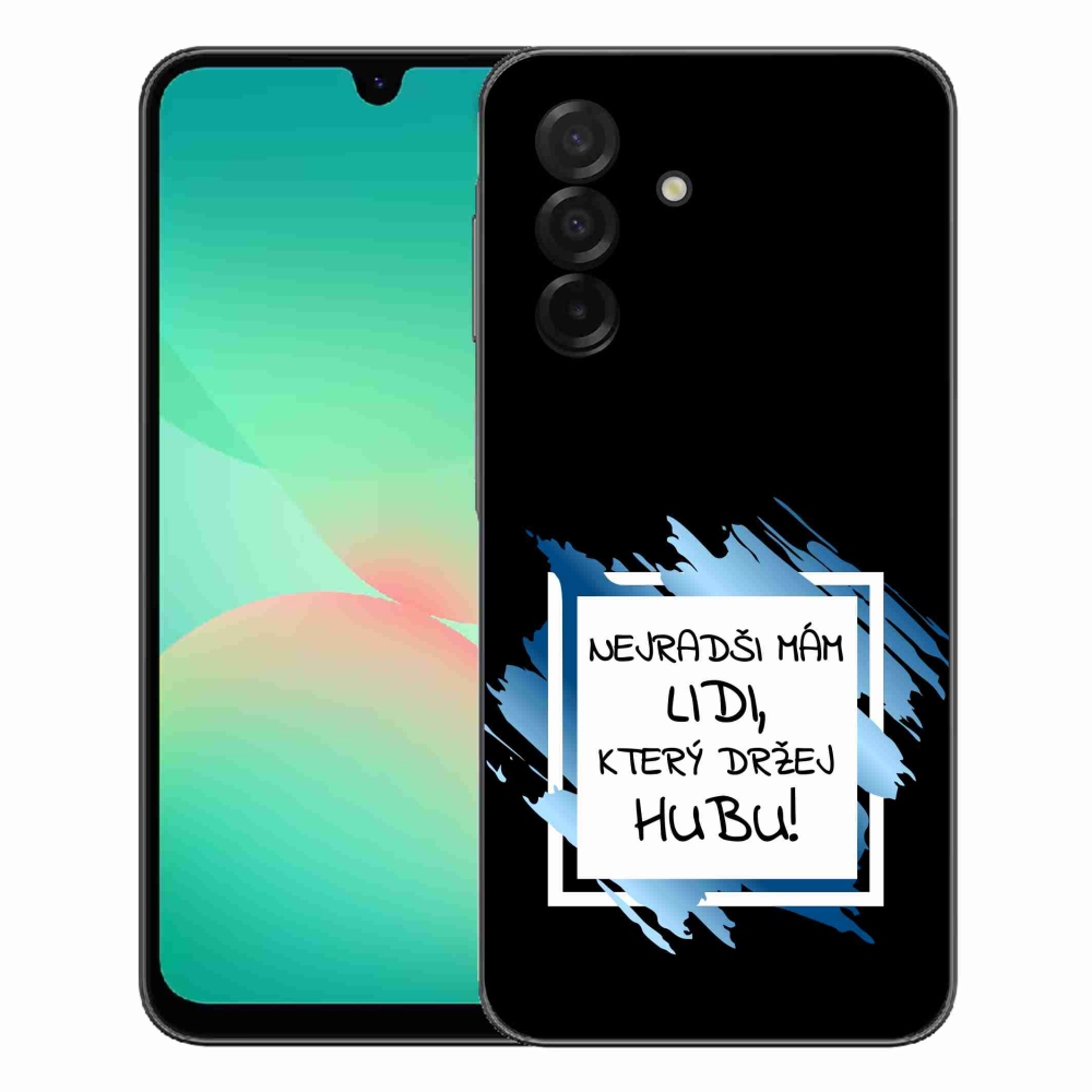 Gélový kryt mmCase na Samsung Galaxy A27 5G - vtipný text 7 bieločierne pozadie