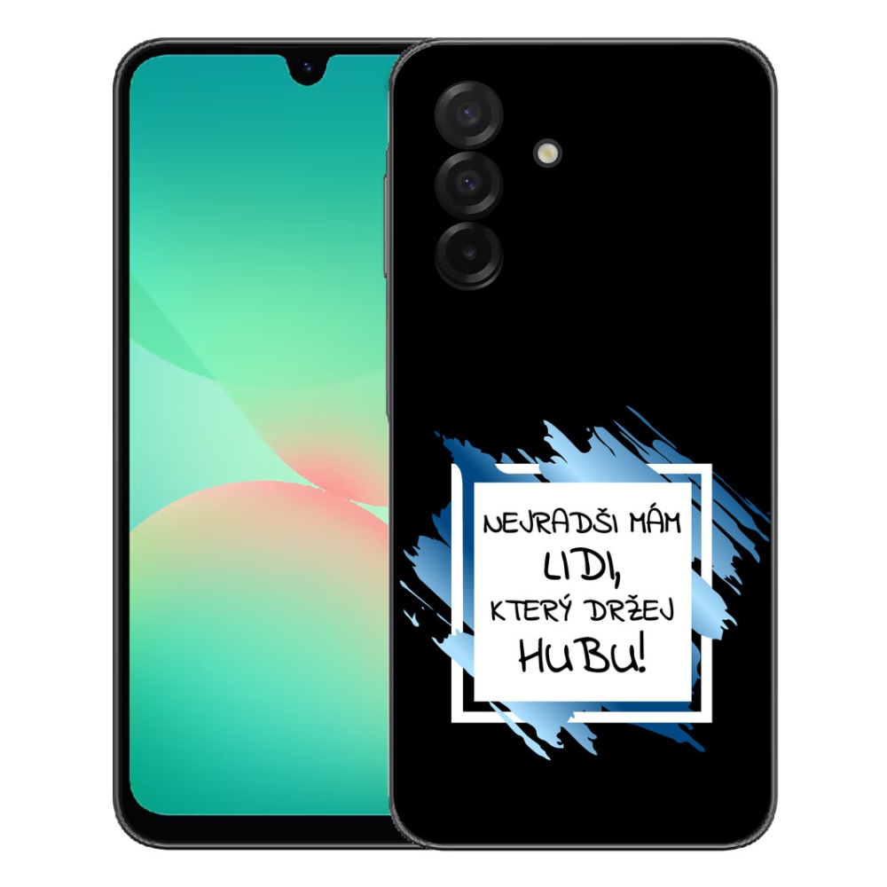 Gélový kryt mmCase na Samsung Galaxy A27 5G - vtipný text 7 bieločierne pozadie