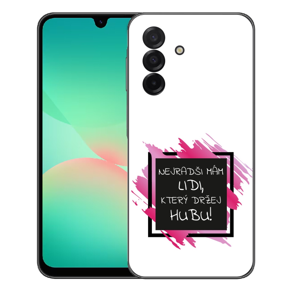 Gélový kryt mmCase na Samsung Galaxy A27 5G - vtipný text 7 čiernobiele pozadie