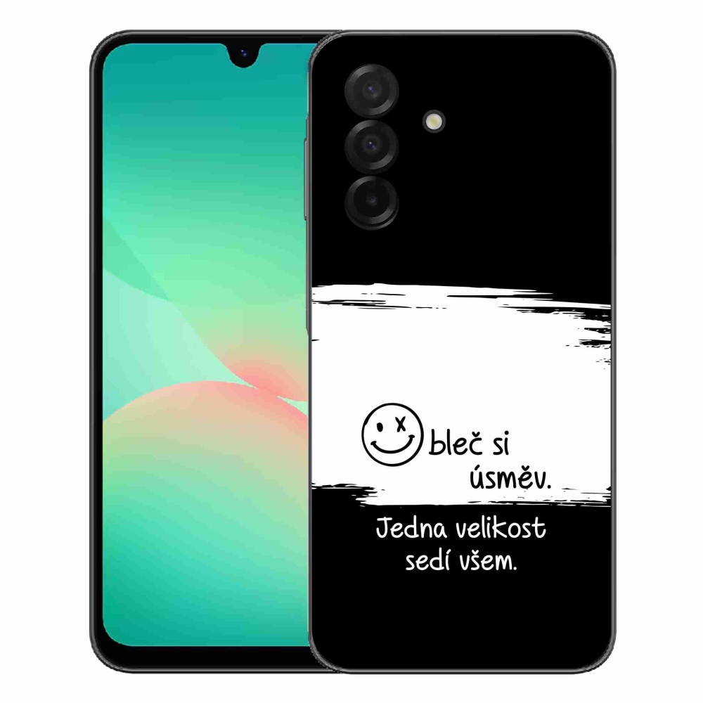 Gélový kryt mmCase na Samsung Galaxy A27 5G - vtipný text 8 bieločierne pozadie