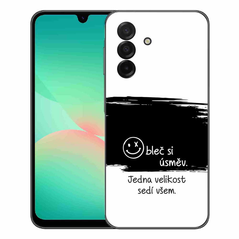 Gélový kryt mmCase na Samsung Galaxy A27 5G - vtipný text 8 čiernobiele pozadie