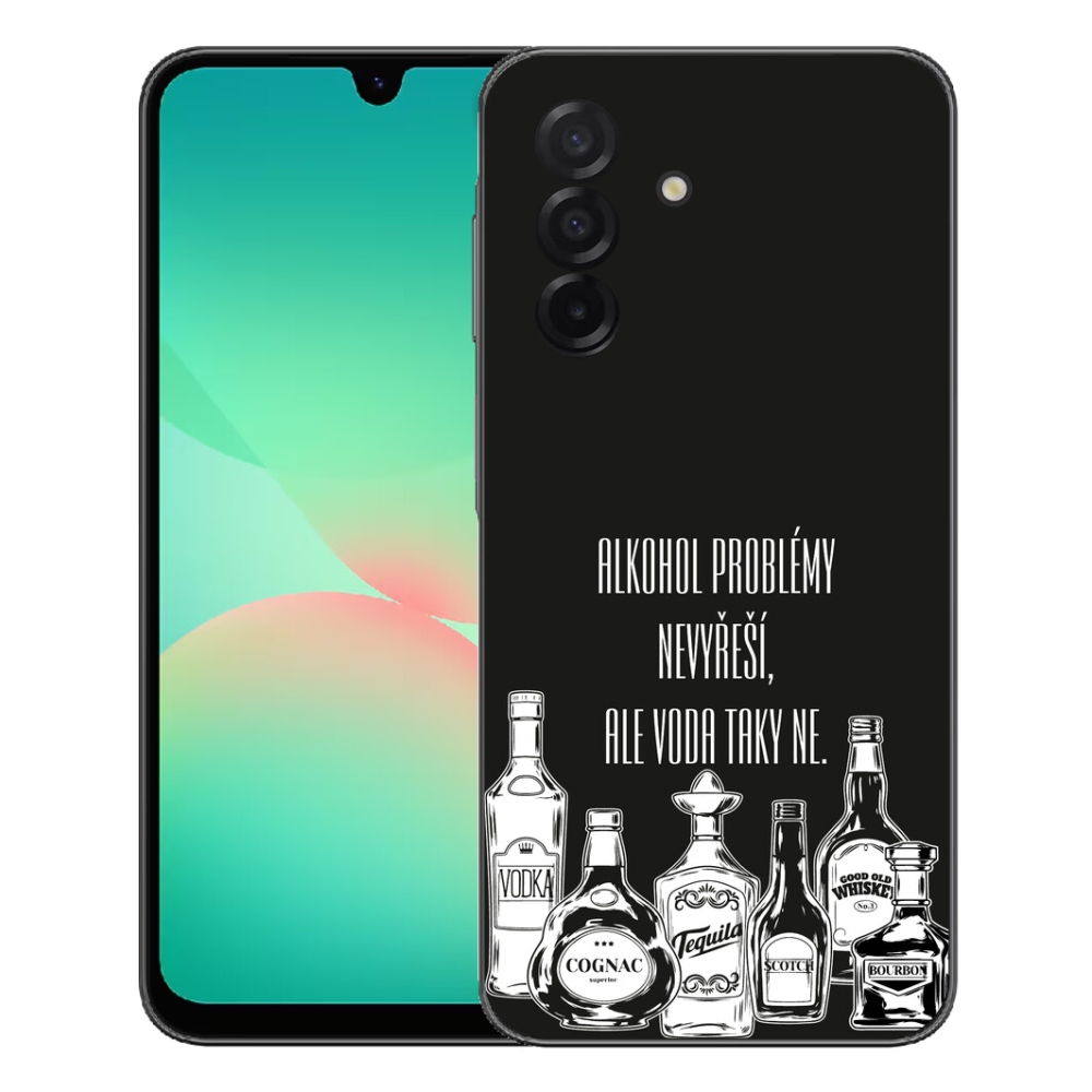Gélový kryt mmCase na Samsung Galaxy A27 5G - vtipný text čierne pozadie