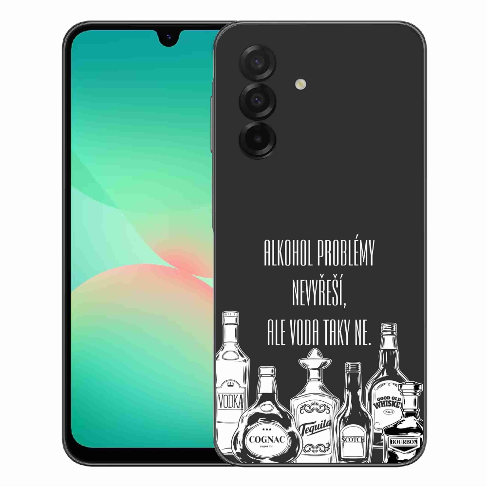 Gélový kryt mmCase na Samsung Galaxy A27 5G - vtipný text čierne pozadie