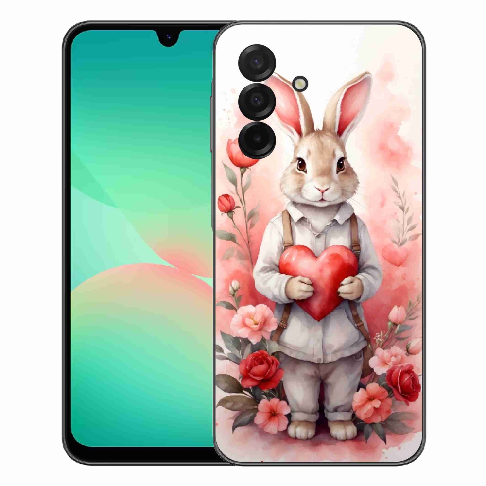 Gélový kryt mmCase na Samsung Galaxy A27 5G - zajac so srdiečkom