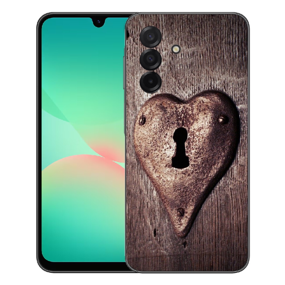 Gélový kryt mmCase na Samsung Galaxy A27 5G - zámok v tvare srdca