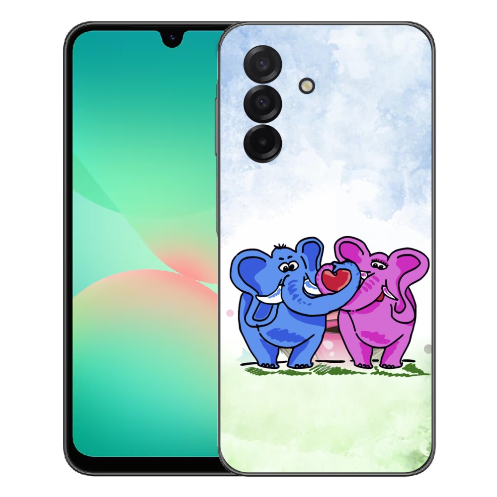 Gélový kryt mmCase na Samsung Galaxy A27 5G - zamilovaní slony