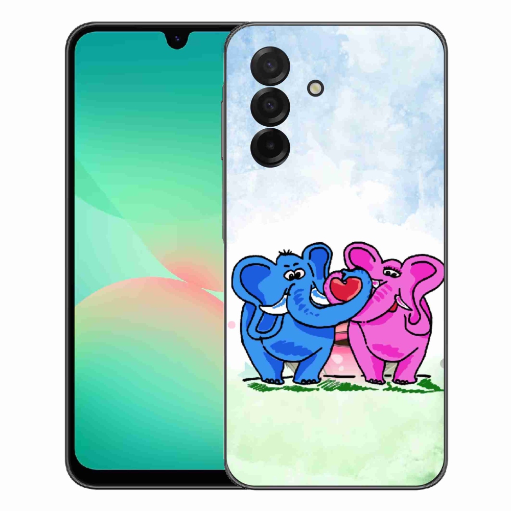 Gélový kryt mmCase na Samsung Galaxy A27 5G - zamilovaní slony