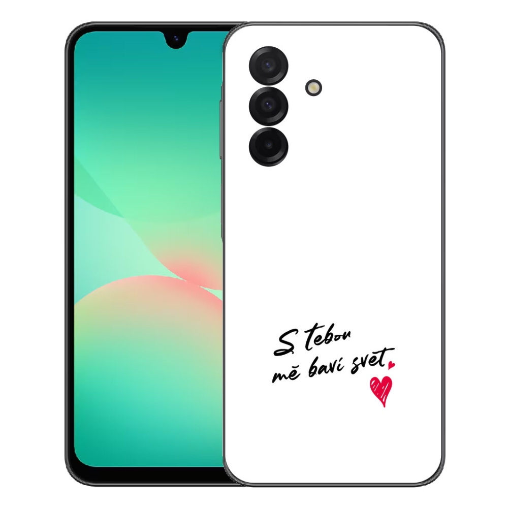 Gélový kryt mmCase na Samsung Galaxy A27 5G - zamilovaný text 1 biele pozadie
