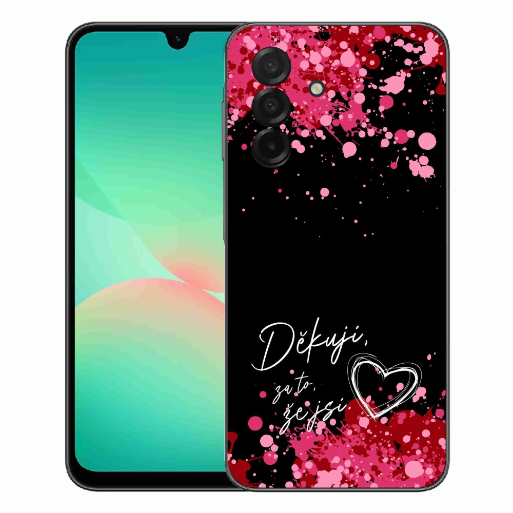 Gélový kryt mmCase na Samsung Galaxy A27 5G - zamilovaný text 2 čierne pozadie