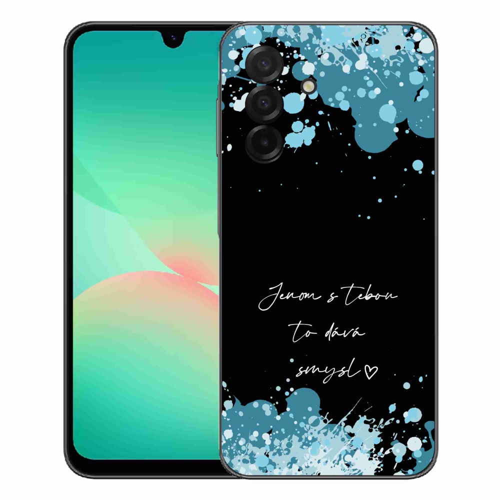 Gélový kryt mmCase na Samsung Galaxy A27 5G - zamilovaný text čierne pozadie