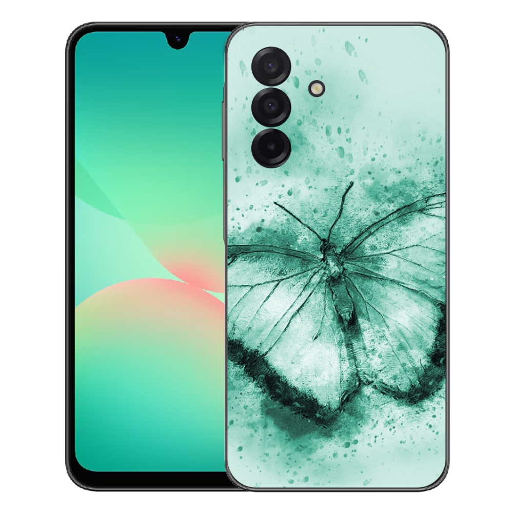 Gélový kryt mmCase na Samsung Galaxy A27 5G - zelený motýľ