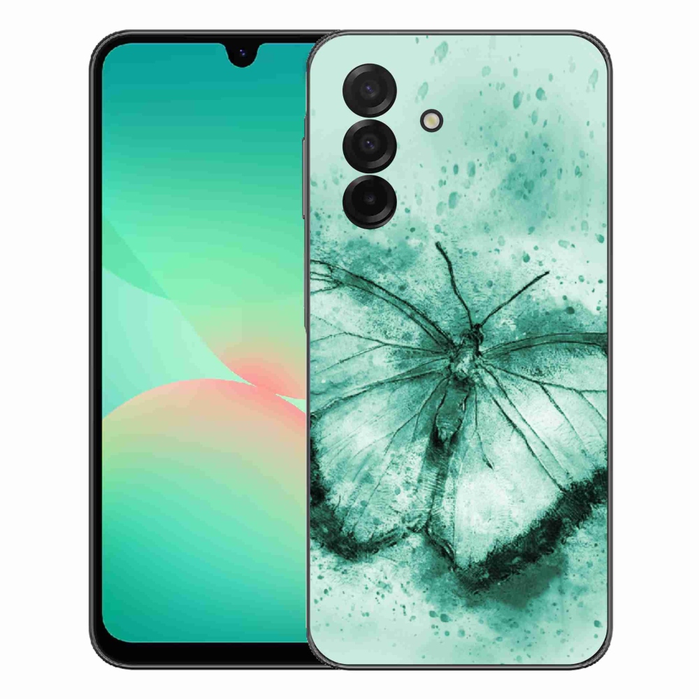 Gélový kryt mmCase na Samsung Galaxy A27 5G - zelený motýľ