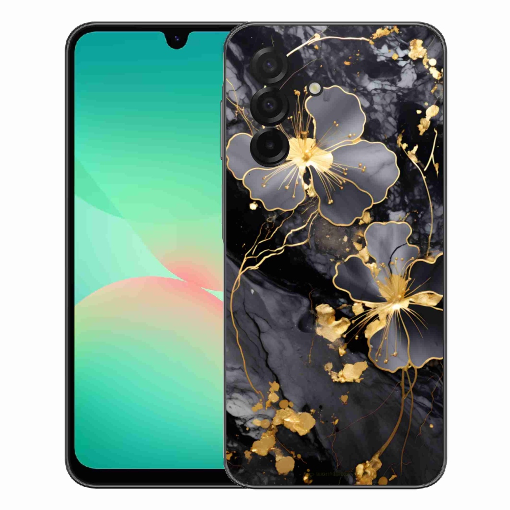 Gélový kryt mmCase na Samsung Galaxy A27 5G - zlaté kvety